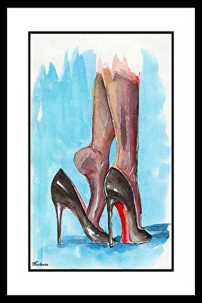 Yüksek Topuklar Digital Art ( ÇERÇEVESİZ - ÇERÇEVE YOKTUR ) ( ULTRA HD ) FOLYO AFİŞ - POSTER