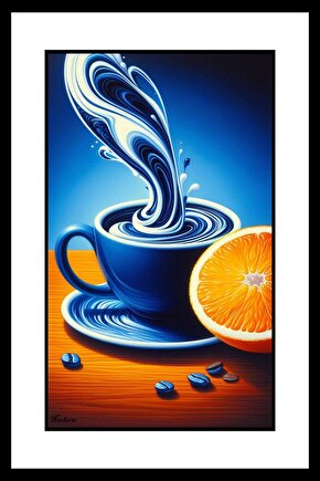 Limonlu Çay Digital Art ( ÇERÇEVESİZ - ÇERÇEVE YOKTUR ) ( ULTRA HD ) FOLYO AFİŞ - POSTER