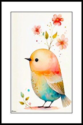 Minik Serçe Digital Art ( ÇERÇEVESİZ - ÇERÇEVE YOKTUR ) ( ULTRA HD ) FOLYO AFİŞ - POSTER