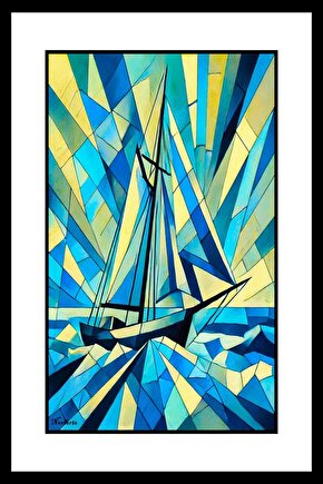 Soyut Dalgalı Deniz Digital Art ( ÇERÇEVESİZ - ÇERÇEVE YOKTUR ) ( ULTRA HD ) FOLYO AFİŞ - POSTER