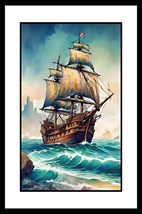 Korsan Gemisi Digital Art ( ÇERÇEVESİZ - ÇERÇEVE YOKTUR ) ( ULTRA HD ) FOLYO AFİŞ - POSTER