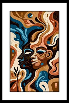 Soyut İnsan Tasviri Digital Art ( ÇERÇEVESİZ - ÇERÇEVE YOKTUR ) ( ULTRA HD ) FOLYO AFİŞ - POSTER