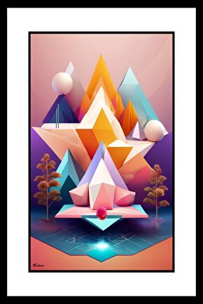 Soyut Manzara Digital Art ( ÇERÇEVESİZ - ÇERÇEVE YOKTUR ) ( ULTRA HD ) FOLYO AFİŞ - POSTER