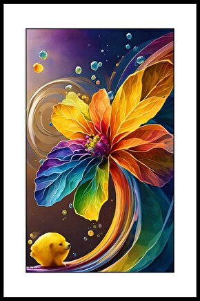 Portakal Çiçeği Digital Art ( ÇERÇEVESİZ - ÇERÇEVE YOKTUR ) ( ULTRA HD ) FOLYO AFİŞ - POSTER