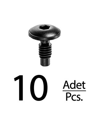 Renault Kangoo Megane için Arka Tampon Montaj Klips - 10 Adet