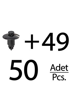 Toyota, Honda, Nissan, Volvo için Tampon Klipsi- 50li