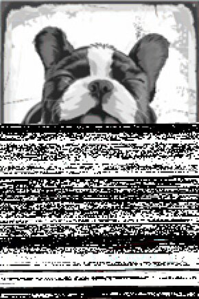 Müzik Dinleyen Köpek Retro Ahşap Poster 20x30 Cm