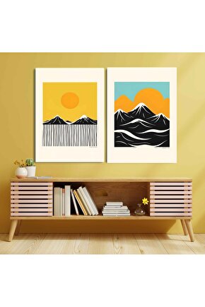 Matisse - Sanat - Soyut - Doğa - Ev - Yaşam ( 2 Li Çerçevesiz ) Poster - Afiş - Tablo NNHT445