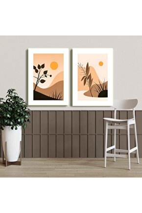 Matisse - Sanat - Soyut - Doğa - Ev - Yaşam ( 2 Li Çerçevesiz ) Poster - Afiş - Tablo NNHT535