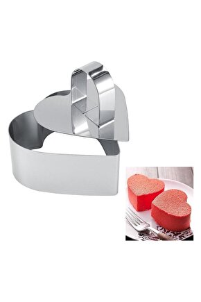 Narkalıp Kalp Parfe Kek Kalıbı En-8cm Derinlik 5cm