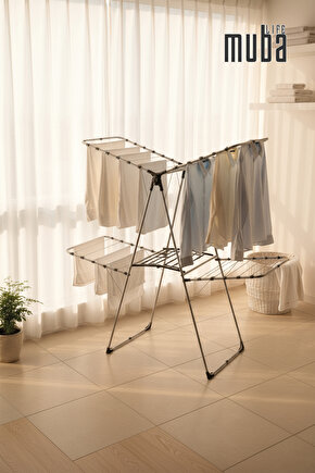 Çamaşır Kurutmalık Çift Katlı Askılık 2 Katlı Extra Dayanıklı Çamaşır Kurutma