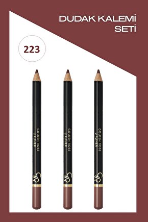 Lipliner No: 223 - Dudak Kalemi 3lü Set