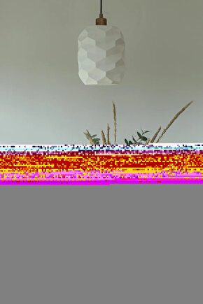 Lunex Tekli Geometrik Şekilli Plastik Avize Salon, Mutfak, Hol İçin Uygun