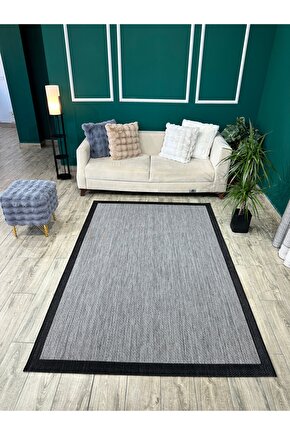 Kolay Temizlenen Yıkanabilir Kaymaz Dokuma Taban Bordürlü Sisal Halı