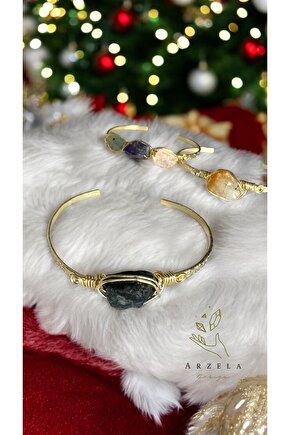 Doğal Taş Bileklik Obsıdyen Kristali