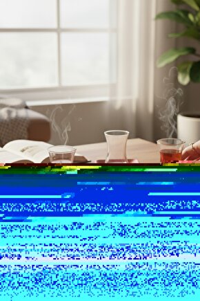 Gül Kurusu Mat Cam Çay Takımı 12 Parça 6 Kişilik