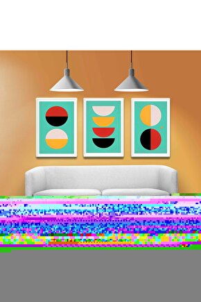 Matisse - Boho - Art Deco - Soyut - Doğa ( 3 lü Çerçevesiz ) Poster - Afiş - Tablo KR2C00895