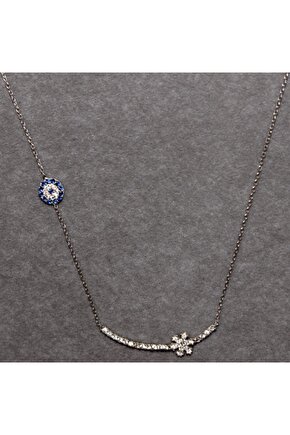 Ince Çizgili Kar Tanesi Kolye