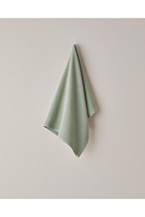 Stripe Pamuk Yüz Havlusu 50x70 cm Haki