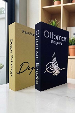 2’li Kumaş Kaplı Kitap Görünümlü Dekoratif Kutu | Hediye & Takı Kutusu