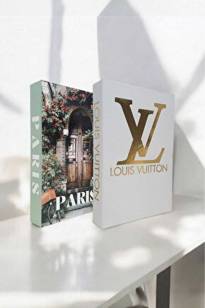 Dekoratif Kitap Görünümlü Kutu 2li Set Decorative Book Looking Box