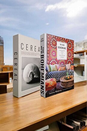 Dekoratif Kitap Görünümlü Kutu 2li Set Decorative Book Looking Box