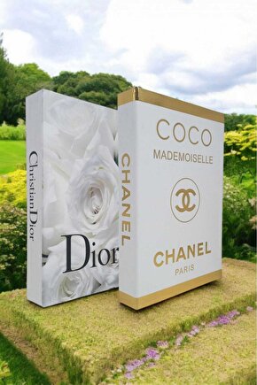 Dekoratif Kitap Görünümlü Kutu 2li Set Decorative Book Looking Box