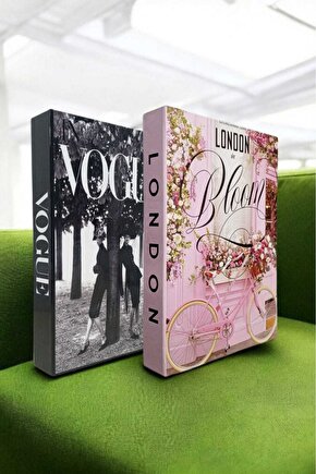 Dekoratif Kitap Görünümlü Kutu 2li Set Decorative Book Looking Box