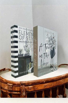 Dekoratif Kitap Görünümlü Kutu 2li Set Decorative Book Looking Box