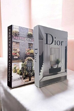 Dekoratif Kitap Görünümlü Kutu 2li Set Decorative Book Looking Box
