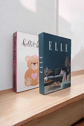 Dekoratif Kitap Görünümlü Kutu 2li Set Decorative Book Looking Box