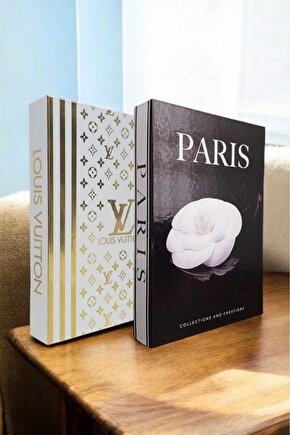 Dekoratif Kitap Görünümlü Kutu 2li Set Decorative Book Looking Box