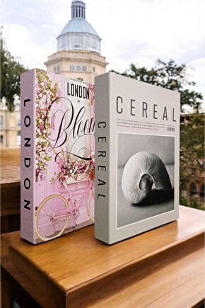 Dekoratif Kitap Görünümlü Kutu 2li Set Decorative Book Looking Box