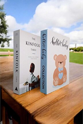 Dekoratif Kitap Görünümlü Kutu 2li Set Decorative Book Looking Box