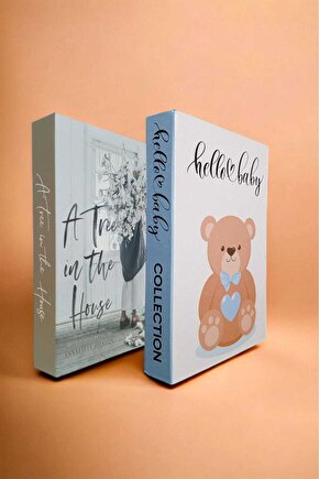 Dekoratif Kitap Görünümlü Kutu 2li Set Decorative Book Looking Box