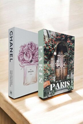 Dekoratif Kitap Görünümlü Kutu 2li Set Decorative Book Looking Box