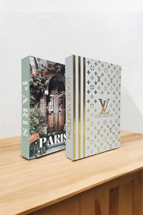 Dekoratif Kitap Görünümlü Kutu 2li Set Decorative Book Looking Box