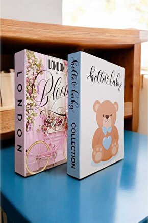 Dekoratif Kitap Görünümlü Kutu 2li Set Decorative Book Looking Box