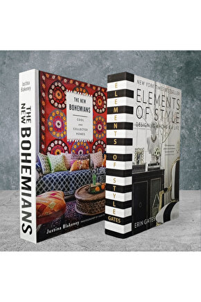 Dekoratif Kitap Görünümlü Kutu 2li Set Decorative Book Looking Box