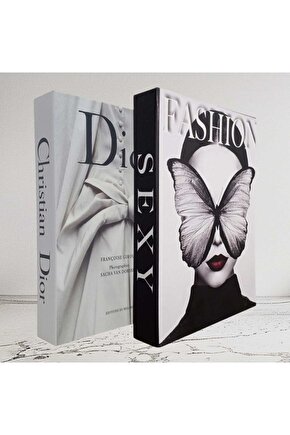 Dekoratif Kitap Görünümlü İçi Açılabilir Kutu 2 Adet