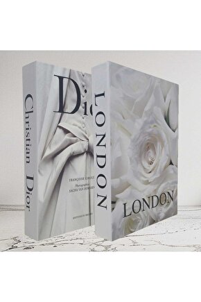 Dekoratif Kitap Görünümlü İçi Açılabilir Kutu 2 Adet