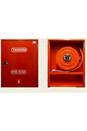 1 Dik Kapaklı Saç Kapak 30 Mt Hortumlu 0.90 Mm Yangın Dolabı Tse Li Sıva Altı Alperen