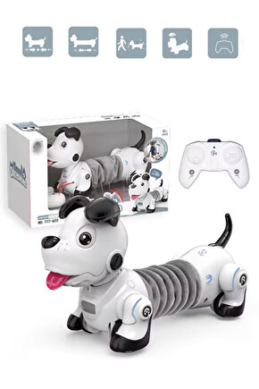 Oyuncak Uzaktan Kumandalı Işıklı ve Sesli Sevimli Akıllı Köpek Uzayıp Kısalabilen Aktivite Oyuncağı