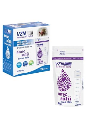 Vzn Süt Saklama Poşeti (TORBASI) 20li Ambalajlarda