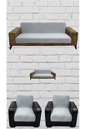 3+2+1+1 İtalyan Süet Kolsuz Koltuk Örtüsü ( RENK)