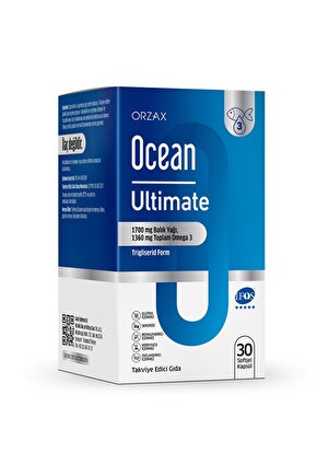 Ocean Ultimate Balık Yağı 1700 mg 30 Softjel Kapsül