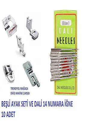Singer Zetina Beko Bindallı 5 li Ayak Seti (kıvırma- Büzgü- Biye -gizlifermuar-ayak Tutucu)