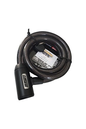 Bisiklet Çelik Halat Kilit 15x1500 Siyah A+++kalite Kilit 1,5 Mt