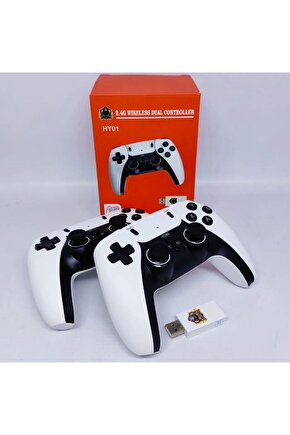 HY01 2.4G WİRELESS DUAL CONTROLLER KABLOSUZ USB OYUN KOLU 2 ADET 64GB HAFIZA KARTI OYUN YÜKLÜ