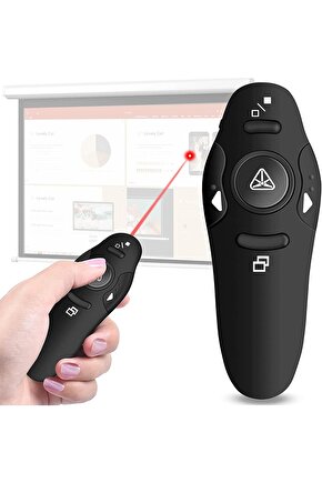 Kablosuz Sunucu PPT Kontrol Cihazı Sunum Uzaktan Kumanda Lazer İşaretçi USB Fare Tıklayıcı